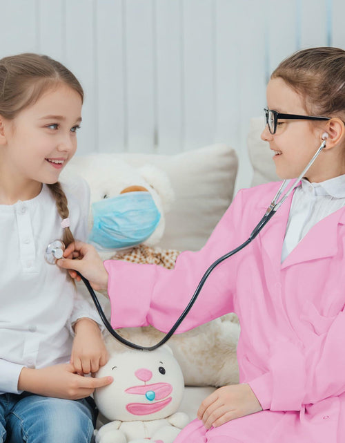 Load image into Gallery viewer, COTATERO Kids Doctor Lab Coat Scientist Costume Pink Accessories Size L
