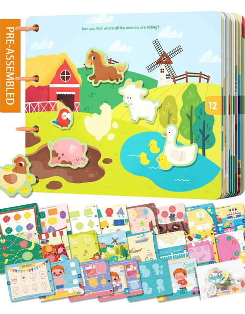 Load image into Gallery viewer, Almond Island Preschool Busy Book Montessori Learning Activity Sticker Book
