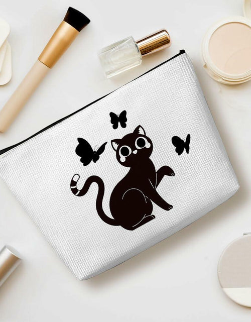 Load image into Gallery viewer, Henhesaha Cute Cat Mom Makeup Bag Travel Toiletry Bag for Women
