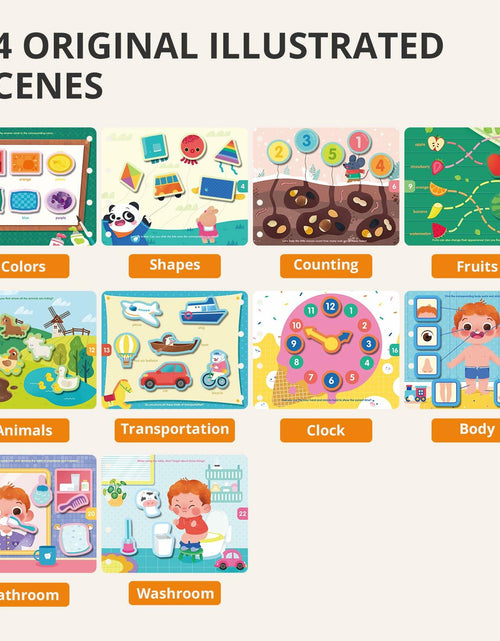 Load image into Gallery viewer, Almond Island Preschool Busy Book Montessori Learning Activity Sticker Book
