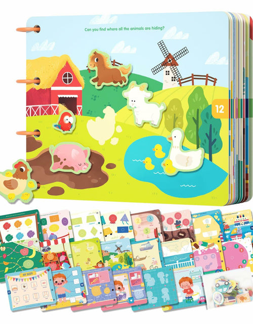 Load image into Gallery viewer, Almond Island Preschool Busy Book Montessori Learning Activity Sticker Book
