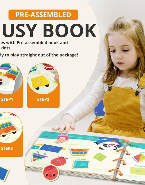 Load image into Gallery viewer, Almond Island Preschool Busy Book Montessori Learning Activity Sticker Book
