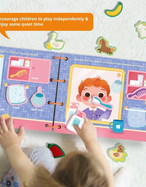 Load image into Gallery viewer, Almond Island Preschool Busy Book Montessori Learning Activity Sticker Book
