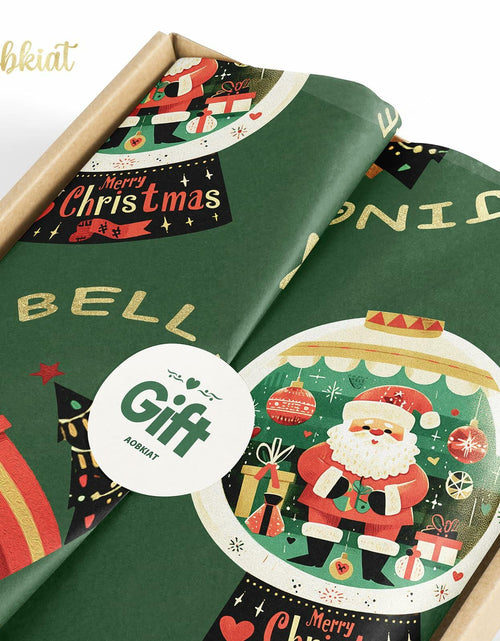Load image into Gallery viewer, Aobkiat Christmas Wrapping Tissue Paper 24 Sheets 20x15in Red Green

