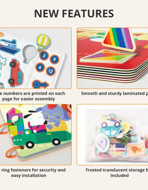 Load image into Gallery viewer, Almond Island Preschool Busy Book Montessori Learning Activity Sticker Book
