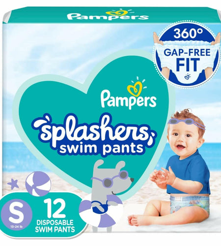 Pampers Splashers Swim Diapers Blue 12 ct Size Small