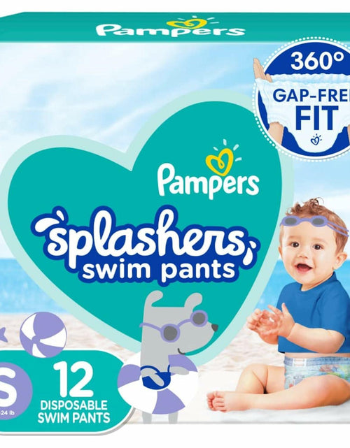 Load image into Gallery viewer, Pampers Splashers Swim Diapers Blue 12 ct Size Small
