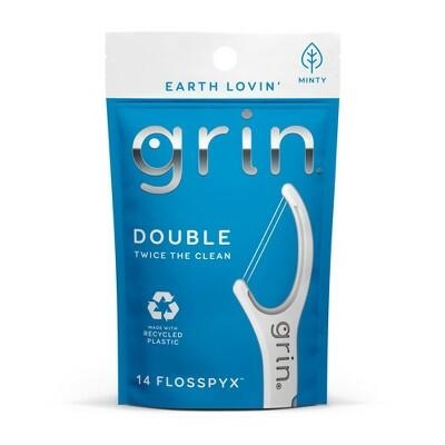 Load image into Gallery viewer, Grin Oral Care Double Floss Picks Trial Size 14ct
