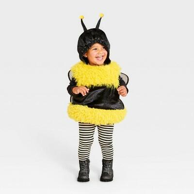 Load image into Gallery viewer, Hyde and EEK Boutique Infant Bumble Bee Halloween Costume Black/Yellow Size9-12M
