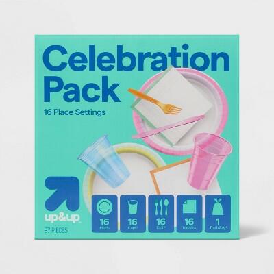Load image into Gallery viewer, up&amp;up Disposable Table Top Celebration Pack 97ct Party Supplies
