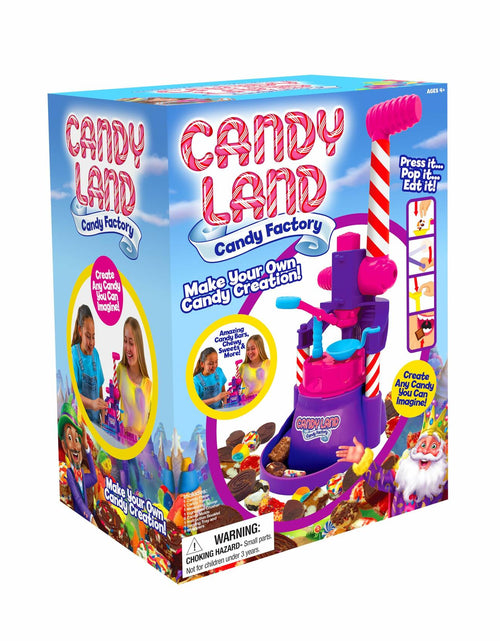 Load image into Gallery viewer, Hasbro Candy Land Candy Factory Playset Press It Pop It Eat It Recipes
