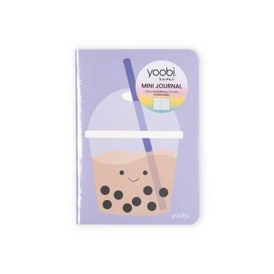 Load image into Gallery viewer, Yoobi Kawaii Mini Journal 3.5x5 Purple Boba Tea
