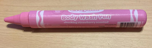 Load image into Gallery viewer, Crayola Blueberry Scented Body Wash Pen 1.9oz Pink Crayon Shape

