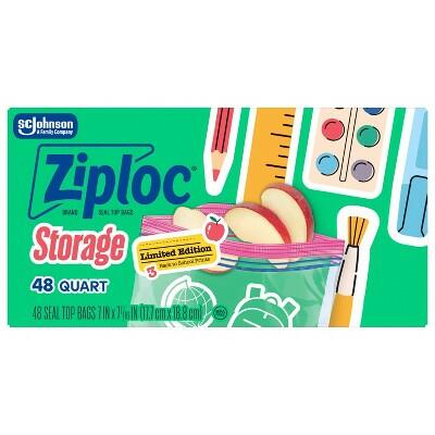 Load image into Gallery viewer, [Like New] Ziploc Quart Food Storage Bags 48ct Target Exclusive Back to School Designs
