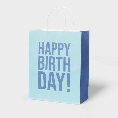 Load image into Gallery viewer, [Like New] Spritz Large Blue Happy Birthday Gift Bag
