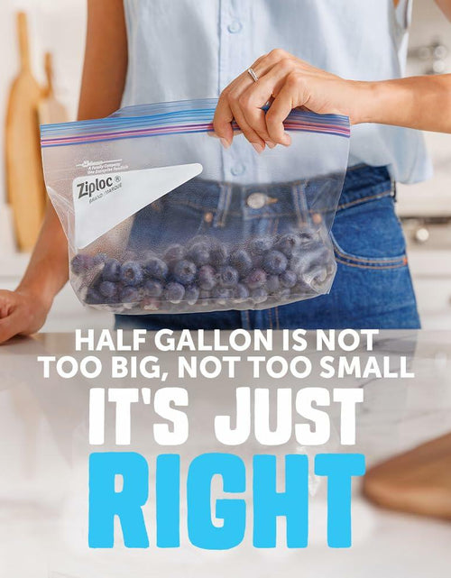 Load image into Gallery viewer, Ziploc Half Gallon Freezer Bags Grip 'n Seal Technology 40 Count
