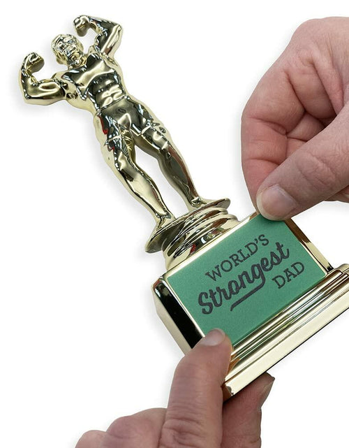 Load image into Gallery viewer, Customizable #1 Gold Trophy Cup Weighted Plastic 8"H x 3.25"W Reusable Gift
