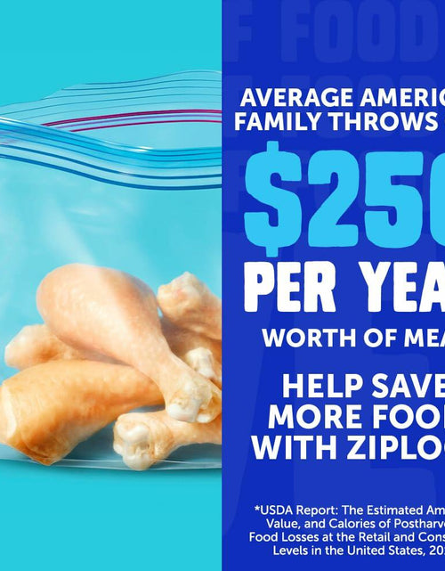 Load image into Gallery viewer, Ziploc Half Gallon Freezer Bags Grip 'n Seal Technology 40 Count
