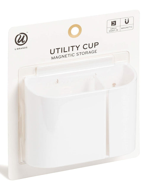 Load image into Gallery viewer, [Like New] U Brands Gruv Magnetic Utility Cup White 3.25x4.25 Utility Cup
