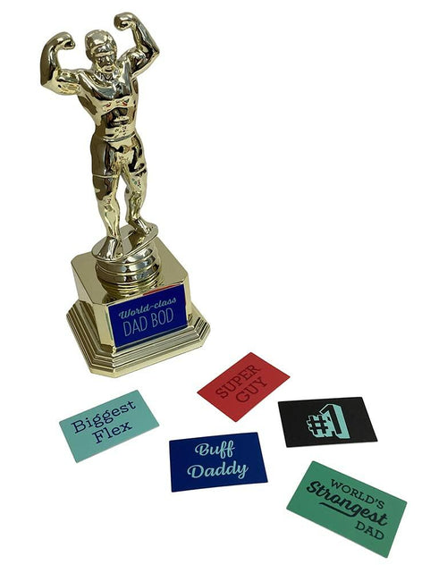 Load image into Gallery viewer, Customizable #1 Gold Trophy Cup Weighted Plastic 8"H x 3.25"W Reusable Gift
