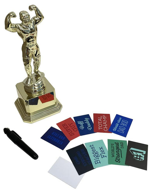 Load image into Gallery viewer, Customizable #1 Gold Trophy Cup Weighted Plastic 8"H x 3.25"W Reusable Gift
