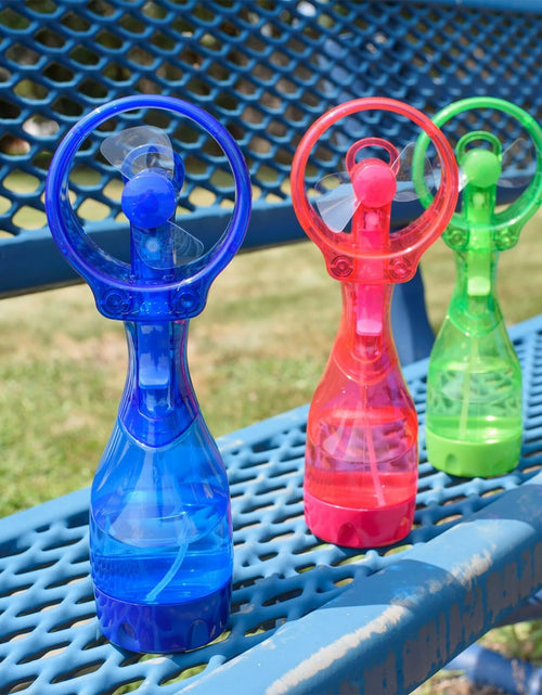 Load image into Gallery viewer, O2COOL Deluxe Handheld Battery Powered Water Misting Fan Blue
