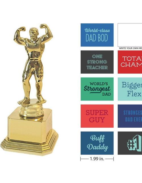 Load image into Gallery viewer, Customizable #1 Gold Trophy Cup Weighted Plastic 8"H x 3.25"W Reusable Gift
