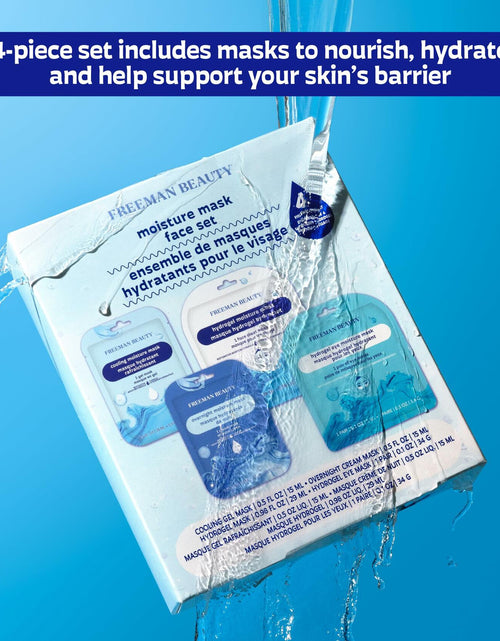 Load image into Gallery viewer, Freeman 4 Piece Moisture Mask Set Hydrating Face &amp; Under Eye Hydrogel Vegan

