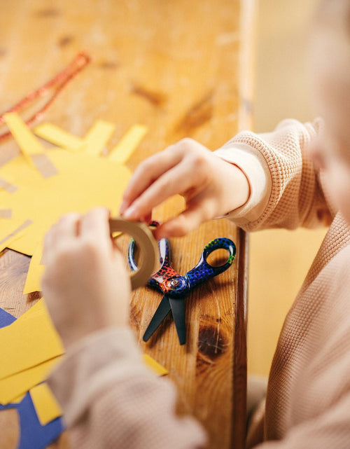 Load image into Gallery viewer, Fiskars Designer Non-stick Blunt-tip Kids Scissors 5" Bright Pixels
