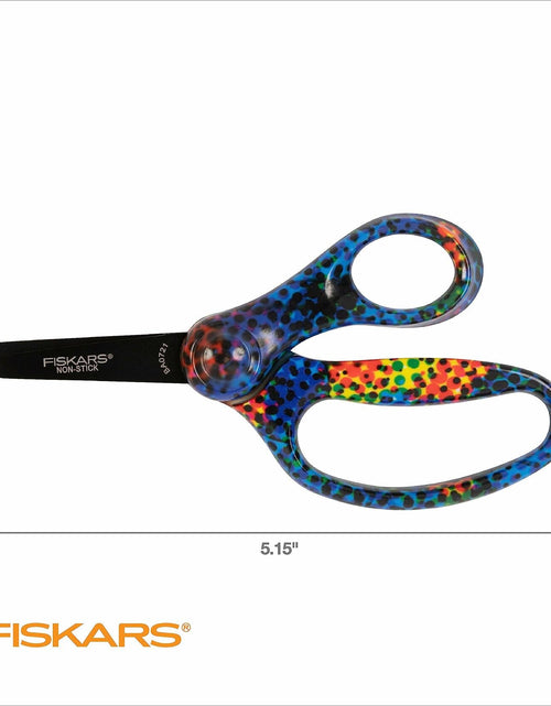 Load image into Gallery viewer, Fiskars Designer Non-stick Blunt-tip Kids Scissors 5" Bright Pixels
