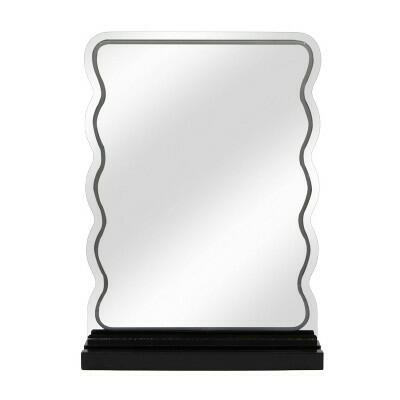 Load image into Gallery viewer, [Like New] View Wavy LED Plug In Vanity Mirror with Phone Holder
