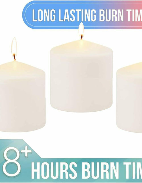 Load image into Gallery viewer, [Like New] 6 Pack Ivory Wax Pillar Candles 3x3 Inch 18 Hour Unscented Traditional Wedding
