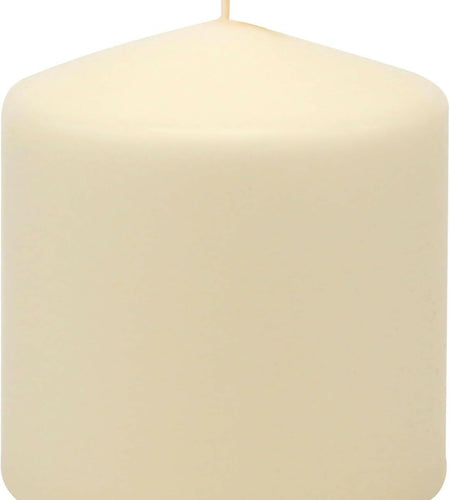 [Like New] 6 Pack Ivory Wax Pillar Candles 3x3 Inch 18 Hour Unscented Traditional Wedding