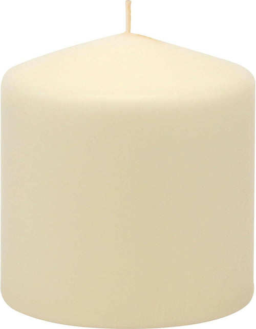Load image into Gallery viewer, [Like New] 6 Pack Ivory Wax Pillar Candles 3x3 Inch 18 Hour Unscented Traditional Wedding
