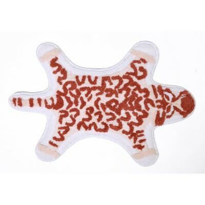 Load image into Gallery viewer, NatureStep Cheetah Non Skid Bath Rug 20x30 White 100% Recycled Polyester
