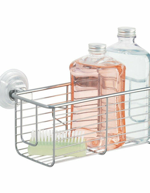 Load image into Gallery viewer, InterDesign Classico Bathroom Shower Suction Caddy Basket Silver Rust Resistant
