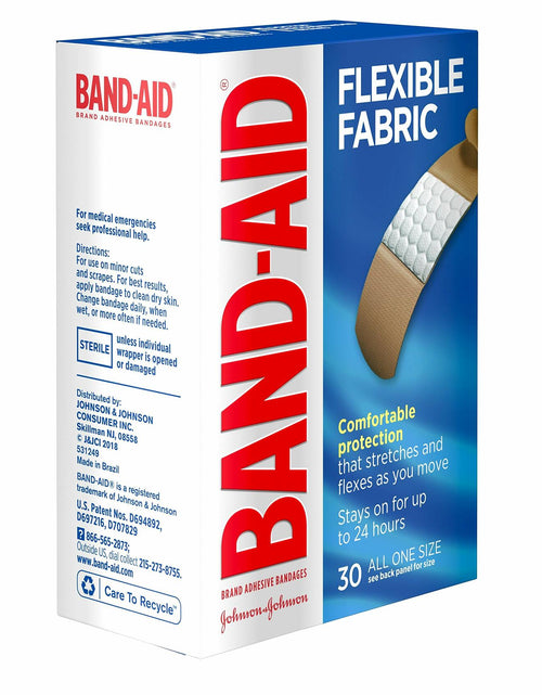 Load image into Gallery viewer, Band-Aid Flexible Fabric Adhesive Bandages All One Size 30 ct
