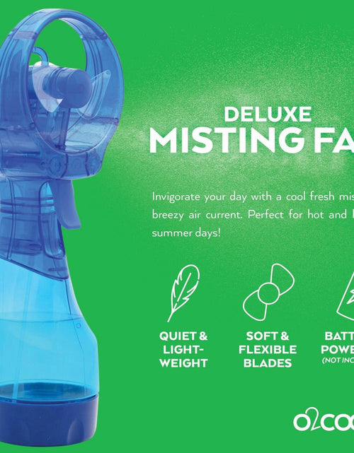Load image into Gallery viewer, O2COOL Deluxe Handheld Battery Powered Water Misting Fan Blue

