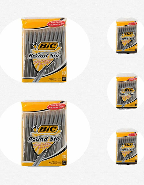 Load image into Gallery viewer, BIC Round Stic Xtra Life Ballpoint Pen 1.0mm Black 10 Count
