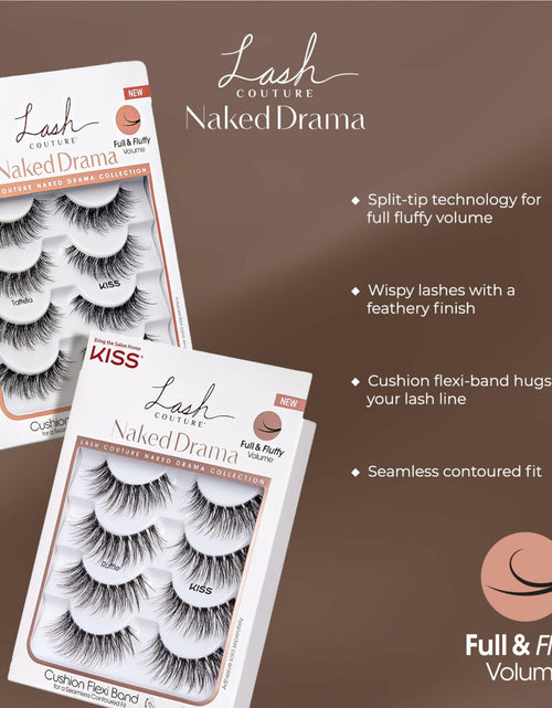 Load image into Gallery viewer, KISS Lash Couture Naked Drama False Eyelashes Cruise 16mm 4 Pairs
