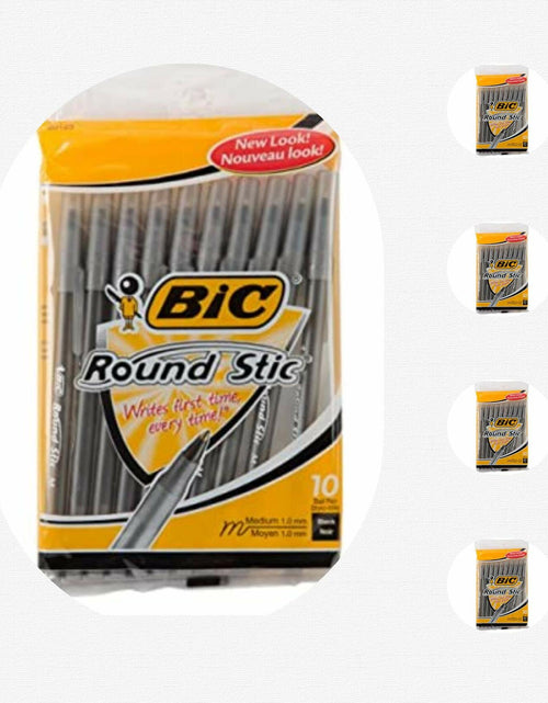 Load image into Gallery viewer, BIC Round Stic Xtra Life Ballpoint Pen 1.0mm Black 10 Count
