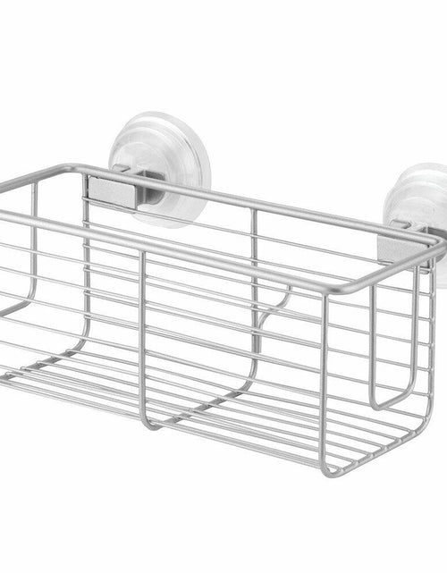 Load image into Gallery viewer, InterDesign Classico Bathroom Shower Suction Caddy Basket Silver Rust Resistant
