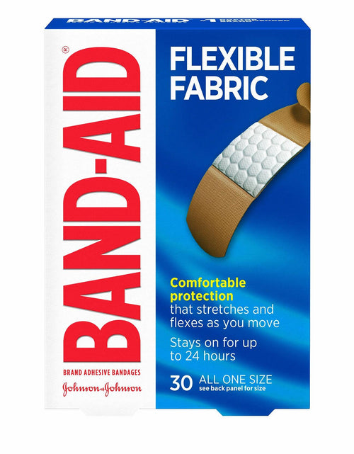 Load image into Gallery viewer, Band-Aid Flexible Fabric Adhesive Bandages All One Size 30 ct
