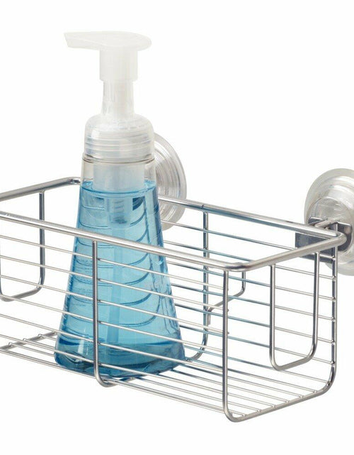 Load image into Gallery viewer, InterDesign Classico Bathroom Shower Suction Caddy Basket Silver Rust Resistant
