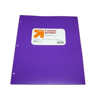 Load image into Gallery viewer, up &amp; up 2 Pocket Plastic Folder Purple 11.38x9.38 Inches
