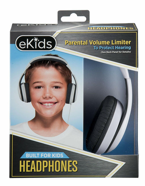 Load image into Gallery viewer, eKids Kids Wired Headphones Stereo Sound Volume Control White Over Ear
