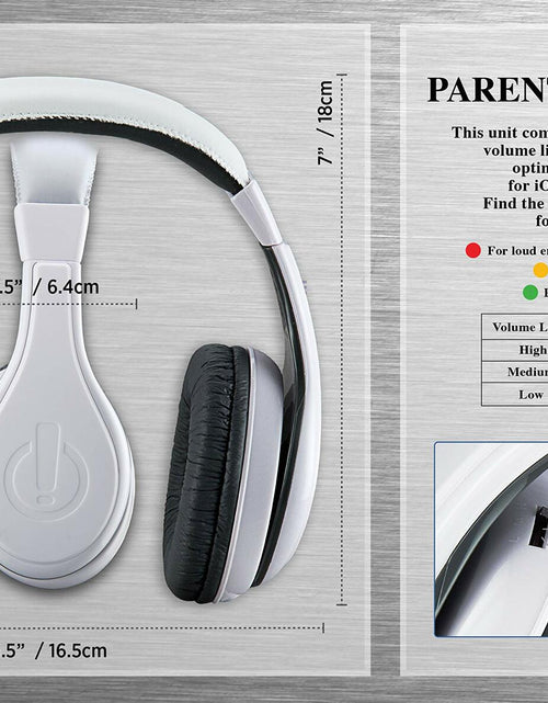 Load image into Gallery viewer, eKids Kids Wired Headphones Stereo Sound Volume Control White Over Ear
