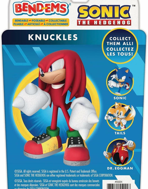 Load image into Gallery viewer, Bend-Ems Sonic The Hedgehog Knuckles Poseable Bendable Action Figure
