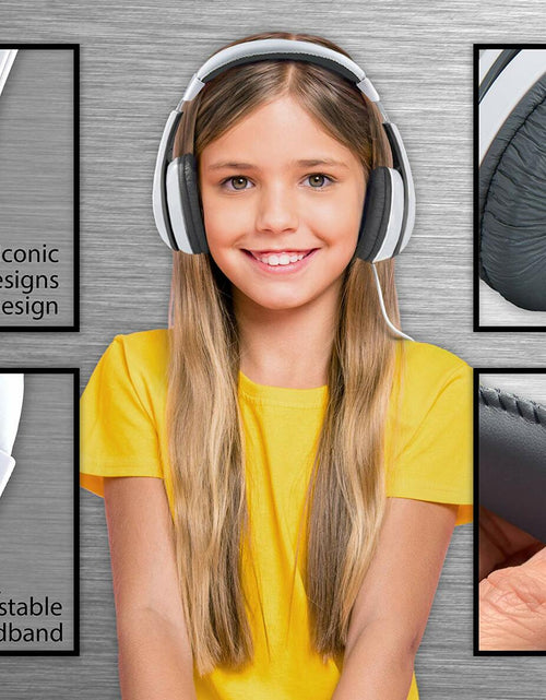 Load image into Gallery viewer, eKids Kids Wired Headphones Stereo Sound Volume Control White Over Ear
