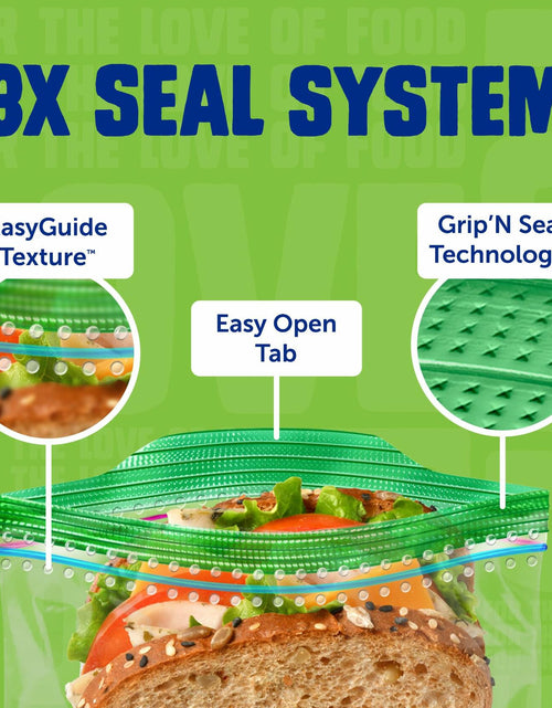 Load image into Gallery viewer, [Like New] Ziploc Sandwich &amp; Snack Bags 105 Count EasyGuide Grip n Seal Storage

